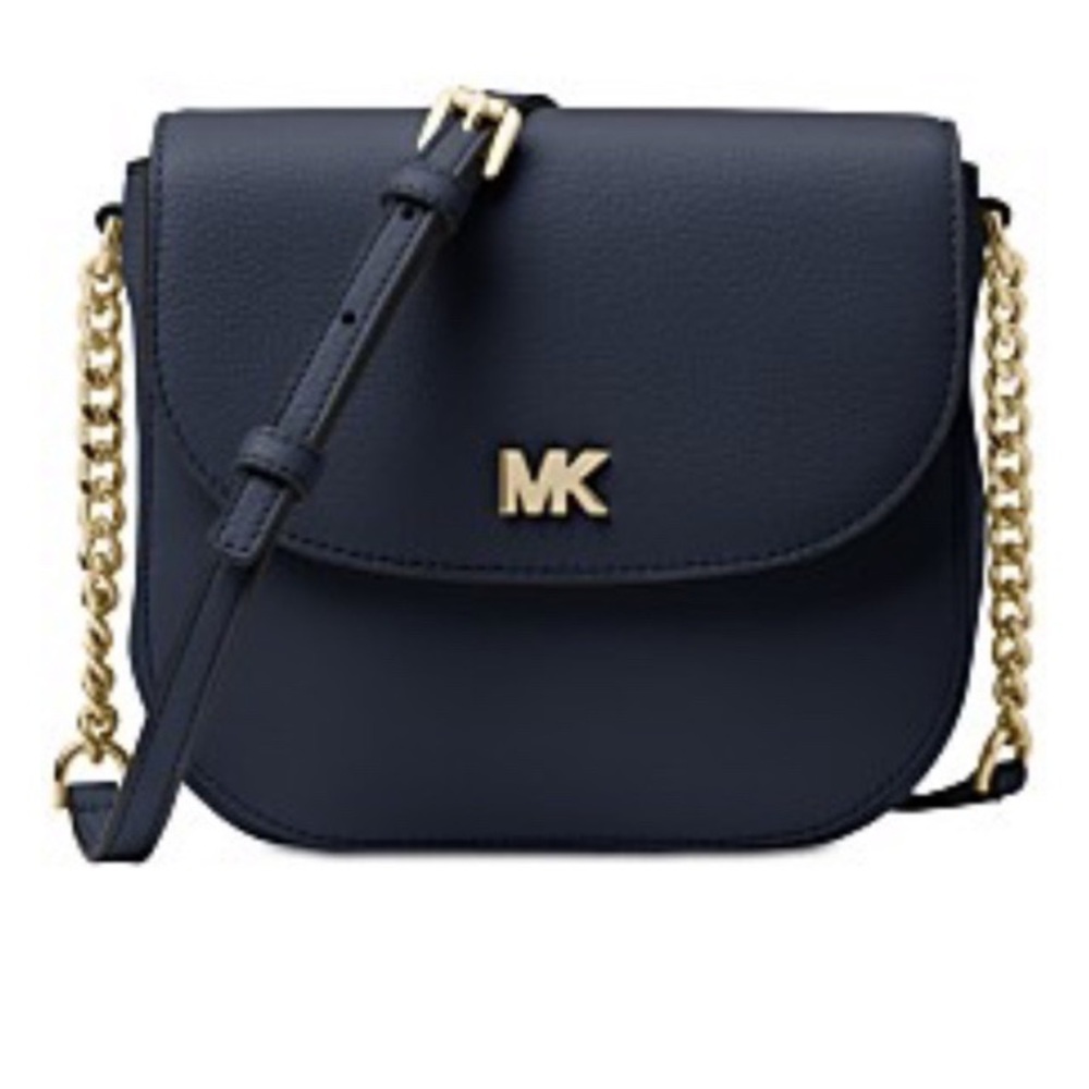 MICHAEL KORS half dome navy cross body bag